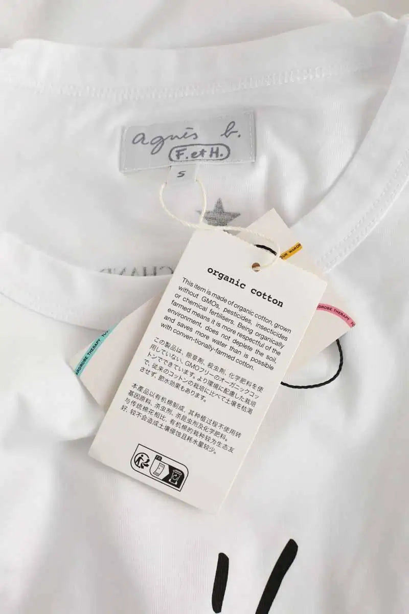 T-shirt Agnès B. Blanc en Coton
