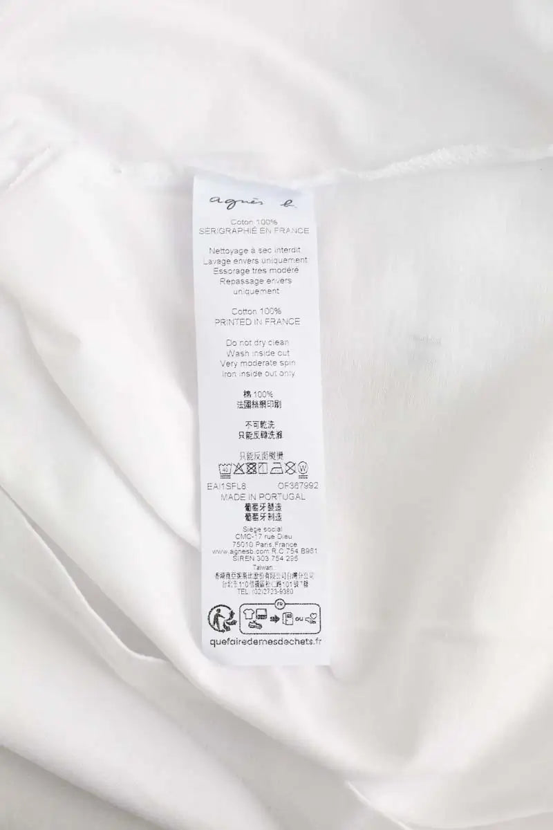 T-shirt Agnès B. Blanc en Coton