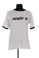 T-shirt Agnès B. Blanc en Coton, taille XS - Seconde Main