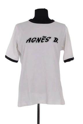 T-shirt Agnès B. Blanc en Coton, taille XS - Seconde Main