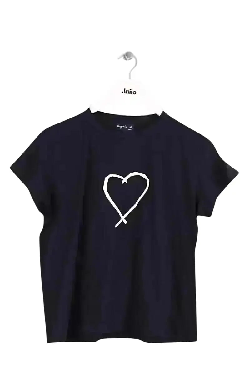 T-shirt Agnès B. Noir en Coton, taille XL - Seconde Main