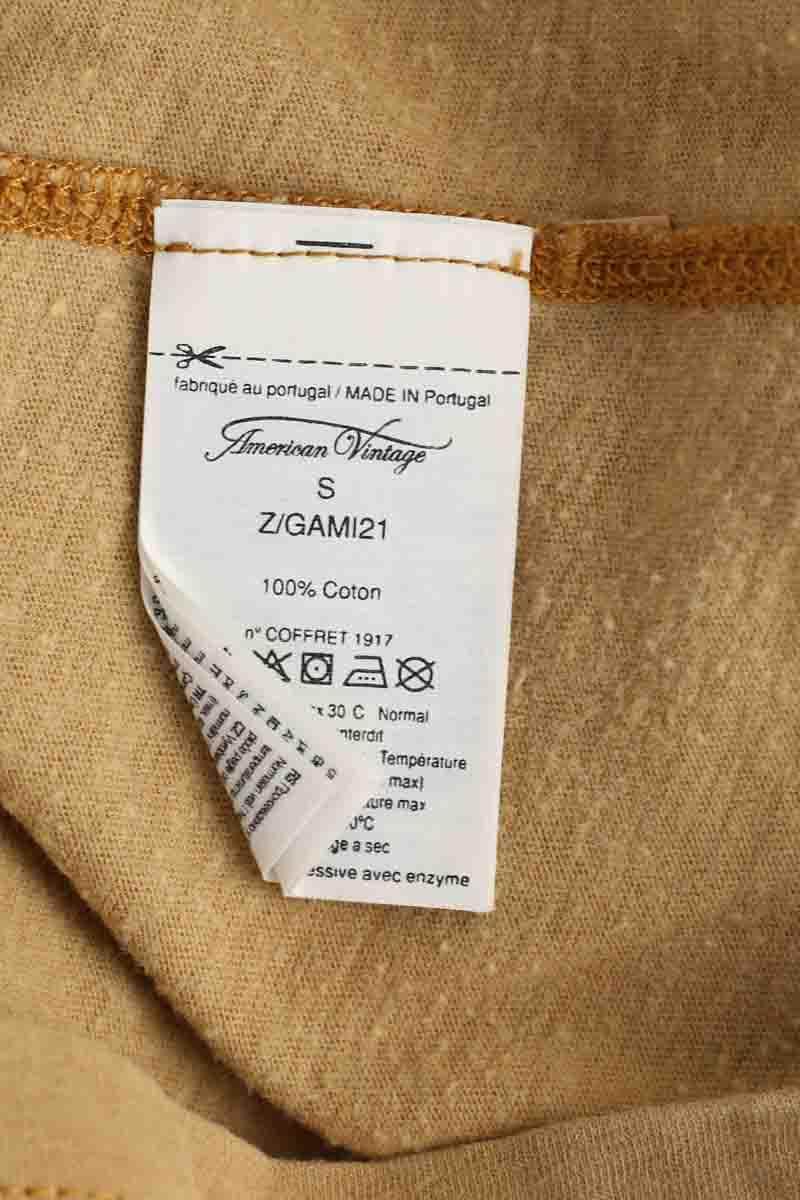 T-shirt American Vintage Camel en Coton