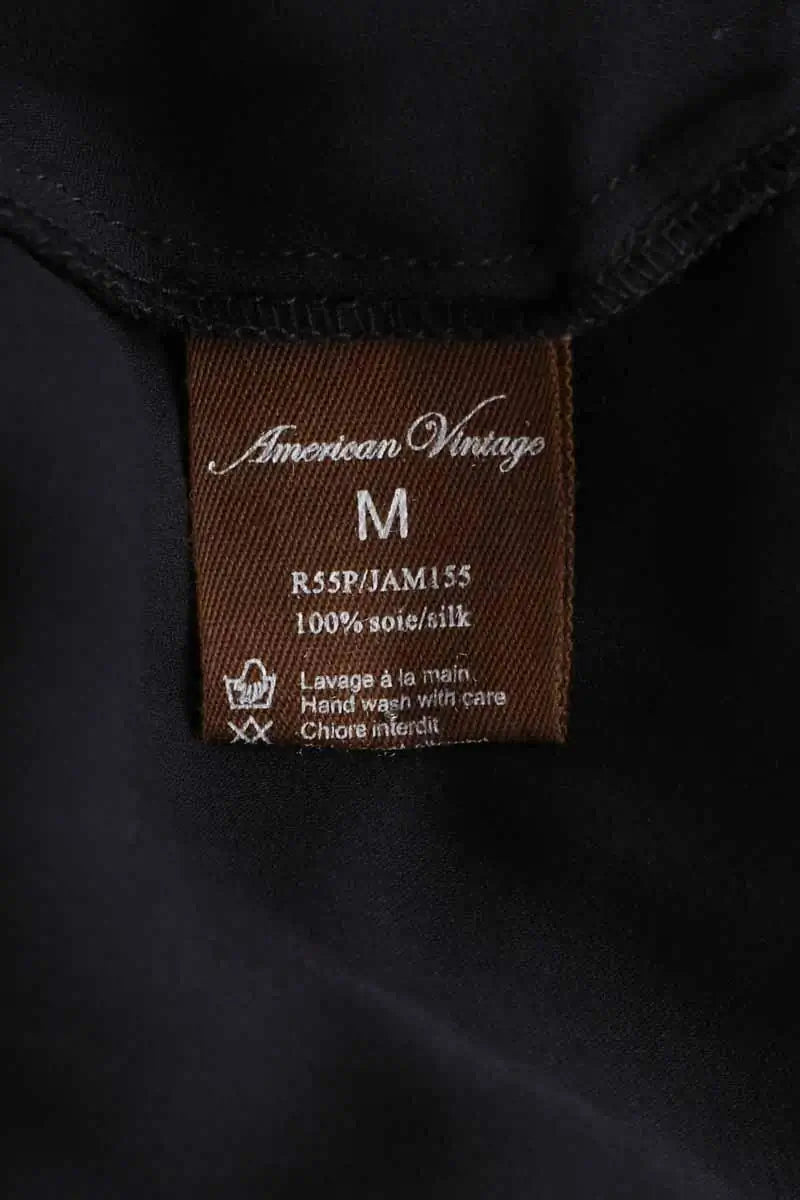 T-shirt American Vintage Noir en Soie