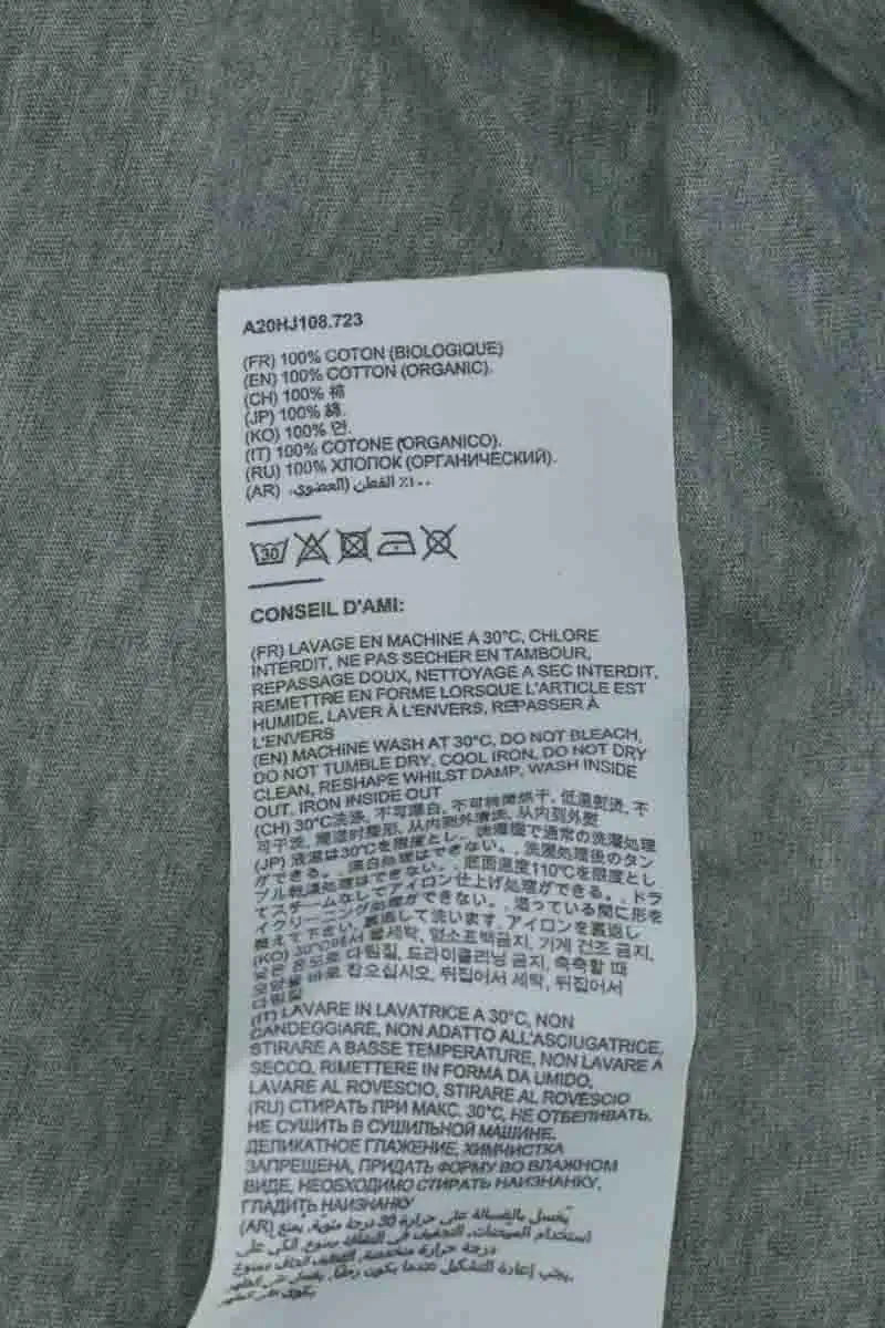 T-shirt Ami Gris en Coton