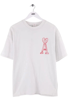 T-shirt Ami Kevin Lyons Blanc en Coton, taille XL - Seconde Main
