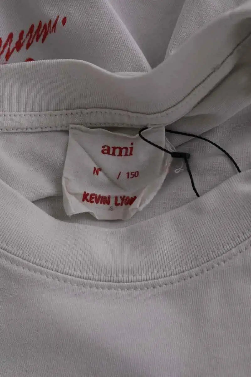 T-shirt Ami Kevin Lyons Blanc en Coton