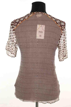 T-shirt Antik Batik Marron en Soie