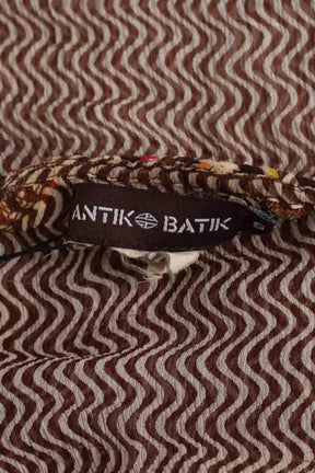 T-shirt Antik Batik Marron en Soie