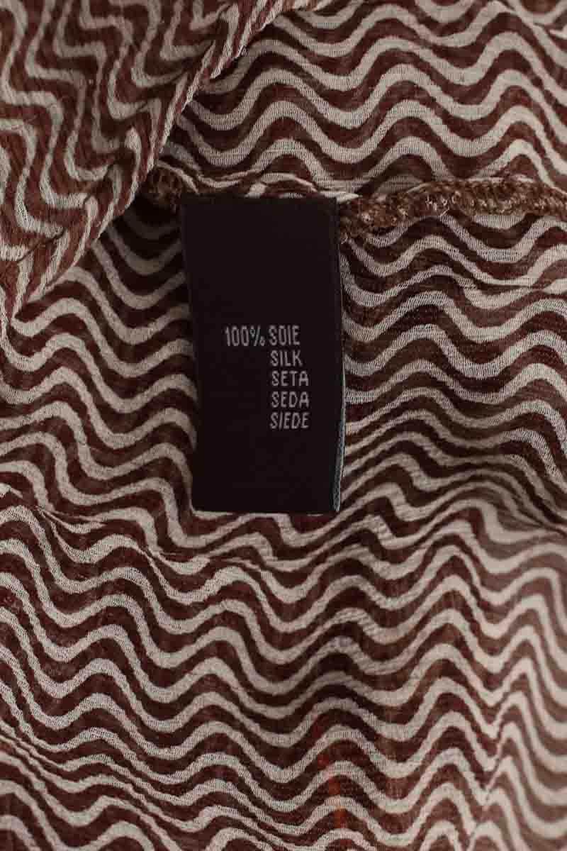 T-shirt Antik Batik Marron en Soie