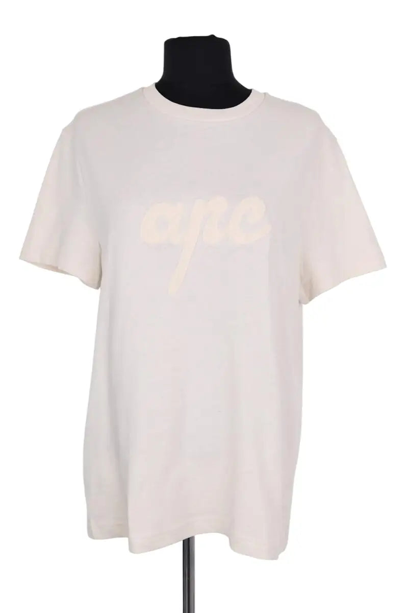 T-shirt APC Beige en Coton, taille XS - Seconde Main