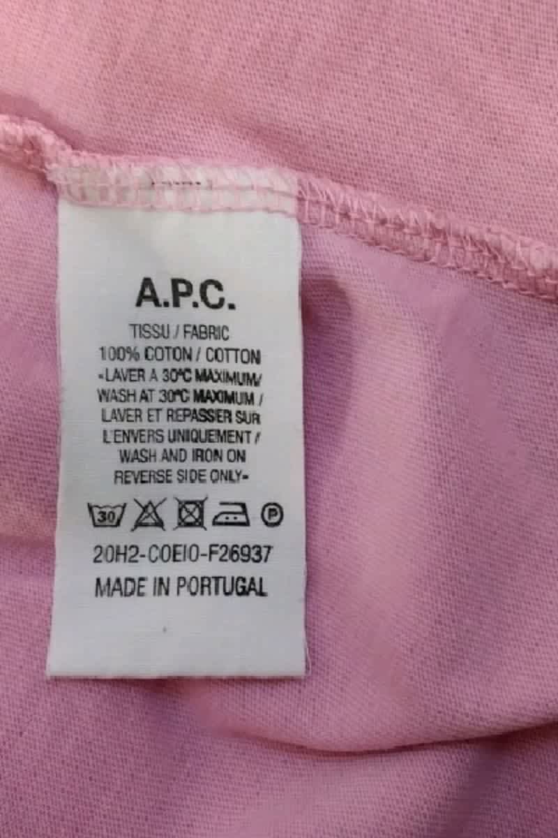 T-shirt APC Rose en Coton