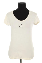 T-shirt Armani Jeans Ecru en Coton, taille S - Seconde Main