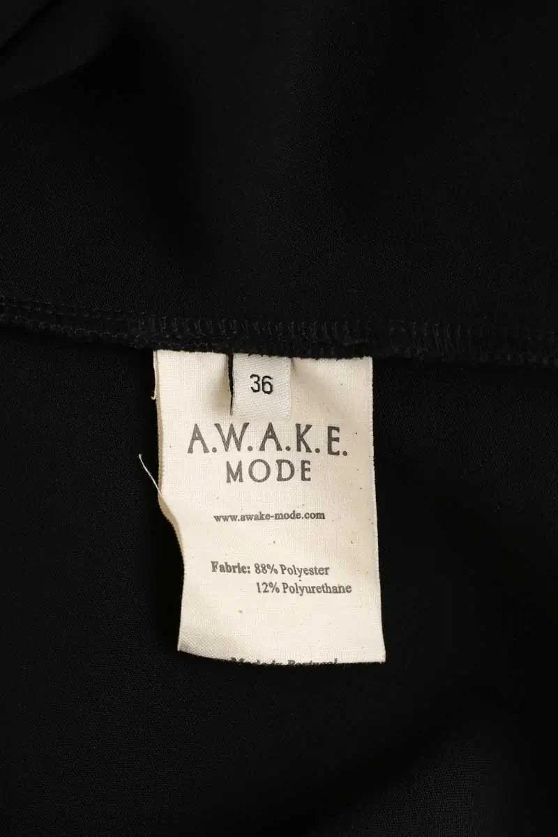 T-shirt A.W.A.K.E Mode Noir en Polyester