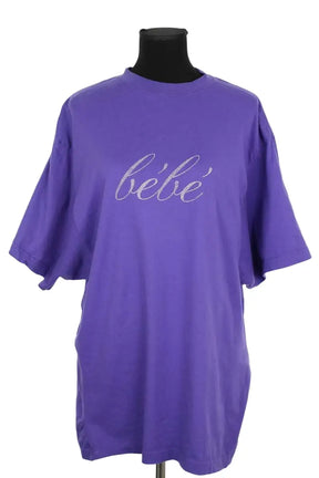 T-shirt Balenciaga Violet en Coton, taille M - Seconde Main