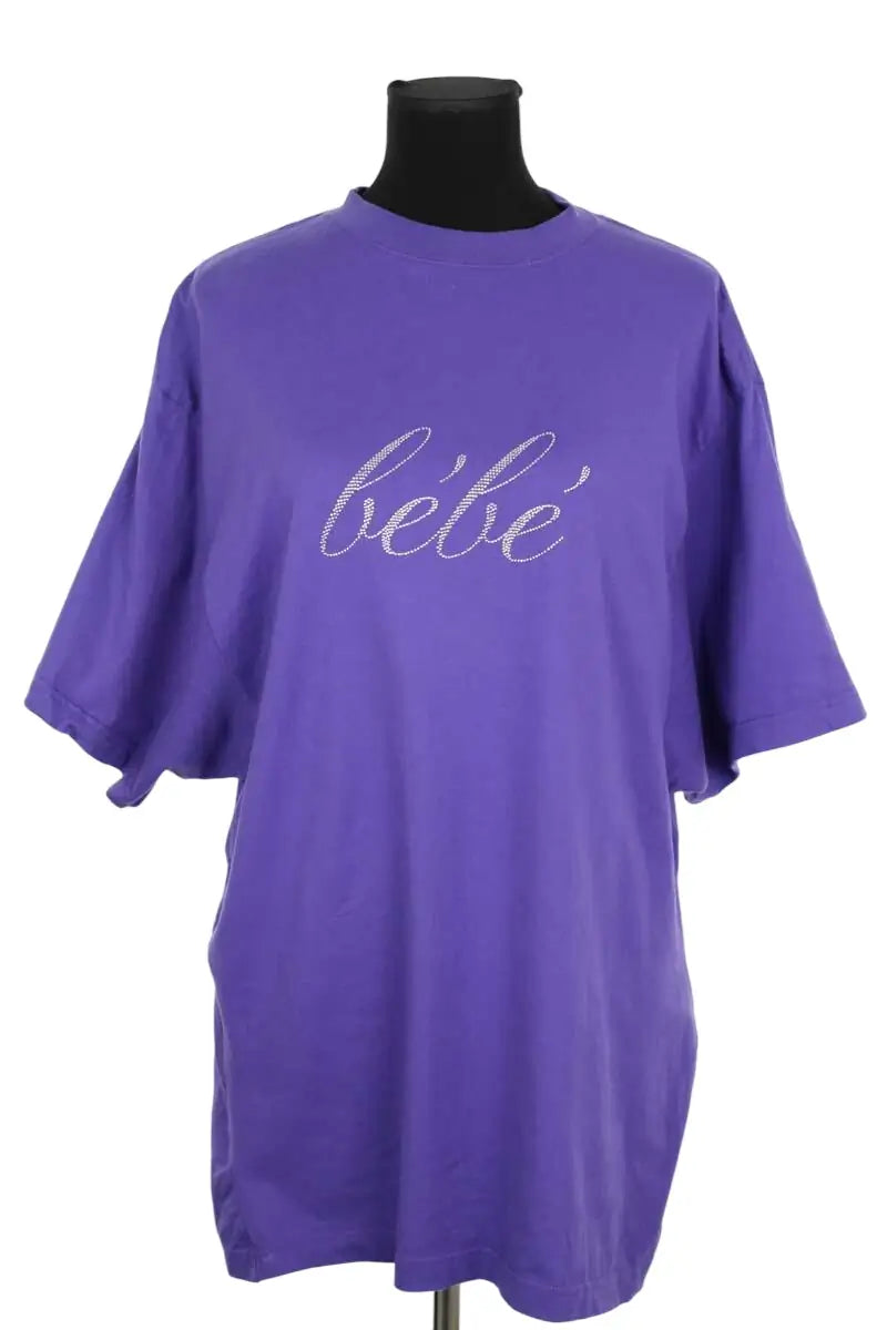 T-shirt Balenciaga Violet en Coton, taille M - Seconde Main