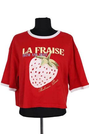 T-shirt Balmain Rouge en Coton, taille L - Seconde Main