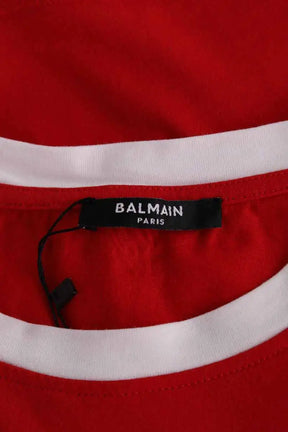 T-shirt Balmain Rouge en Coton