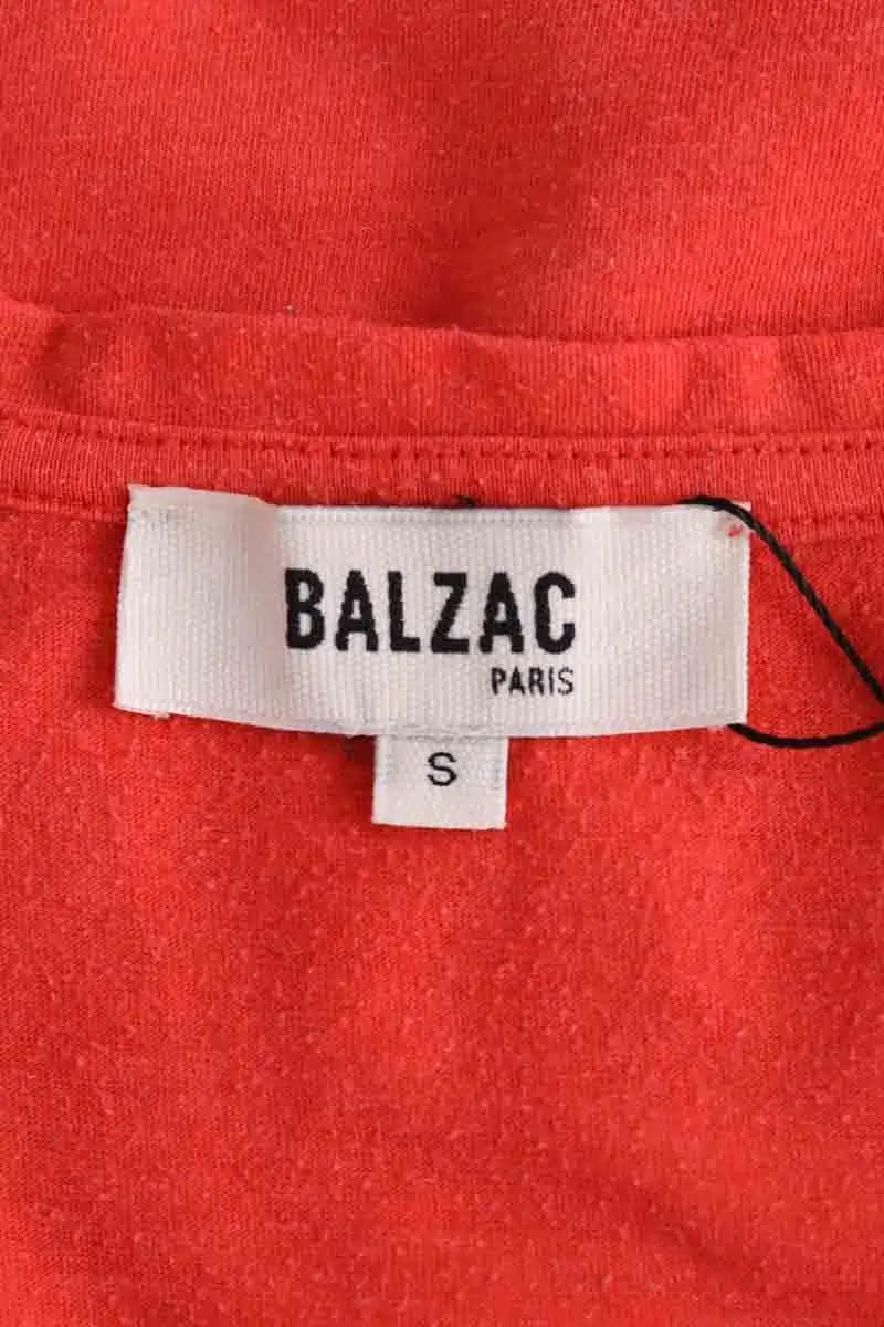 T-shirt Balzac Rouge en Coton
