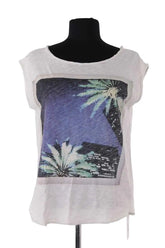 T-shirt Ba&Sh Blanc en Coton, taille XS - Seconde Main