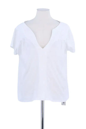 T-shirt Ba&Sh Blanc en Coton, taille XS - Seconde Main