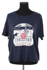 T-shirt Ba&Sh Bleu en Coton, taille M - Seconde Main