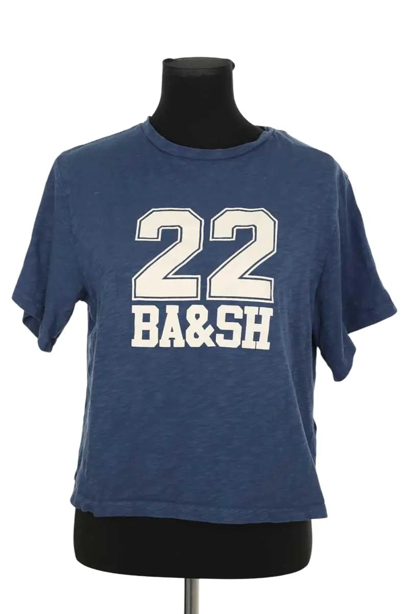 T-shirt Ba&Sh Bleu en Coton, taille S - Seconde Main