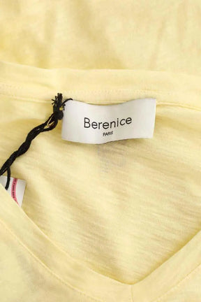 T-shirt Berenice Summer romance Jaune en Coton