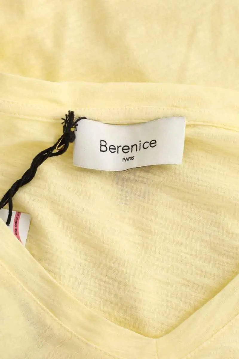 T-shirt Berenice Summer romance Jaune en Coton