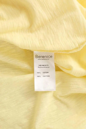 T-shirt Berenice Summer romance Jaune en Coton