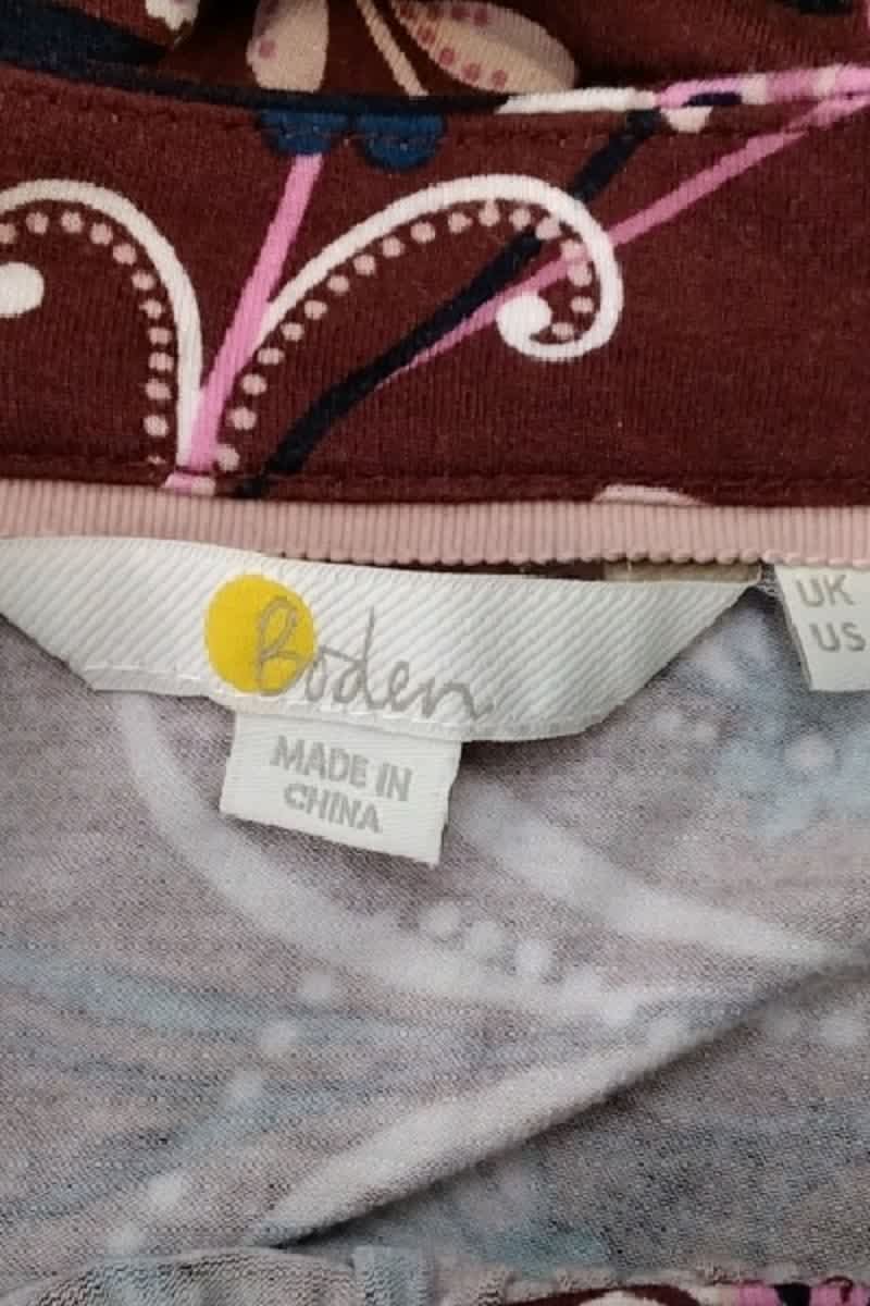 T-shirt Boden Bordeaux en Viscose