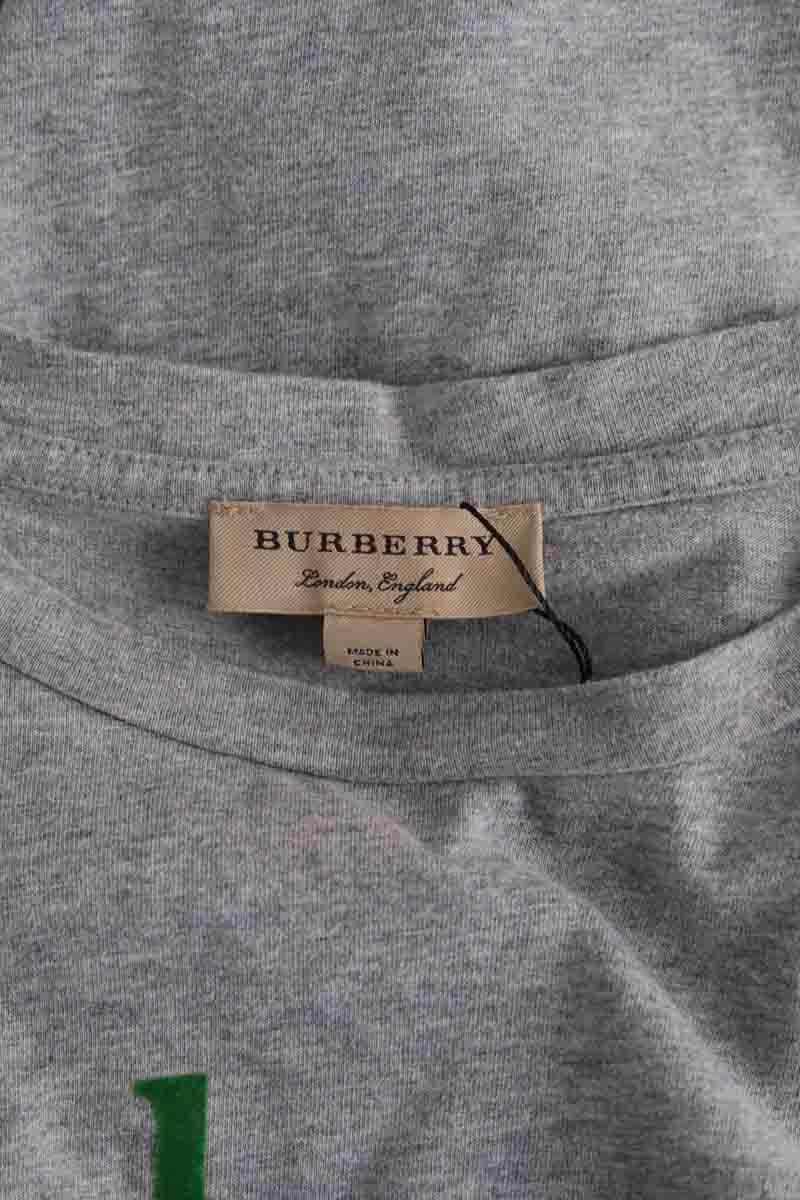 T-shirt Burberry Gris en Coton