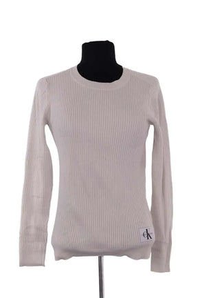 T-shirt Calvin Klein Blanc en Soie, taille S - Seconde Main