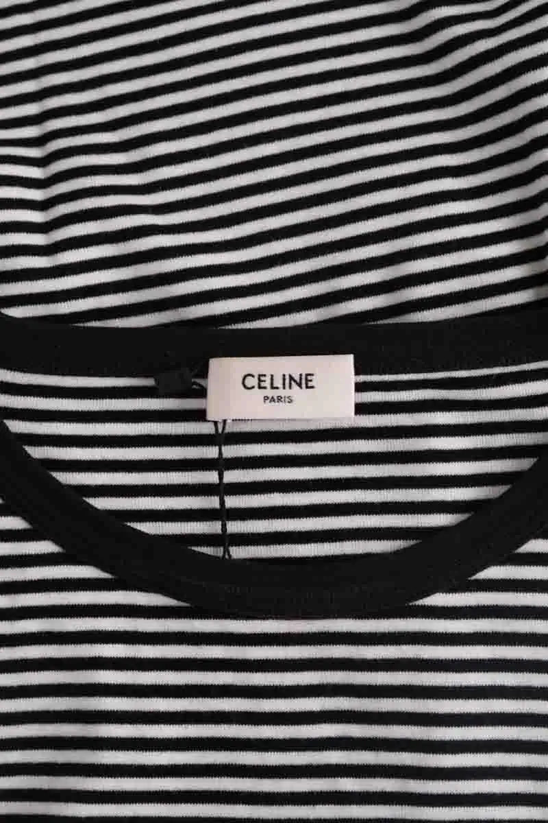 T-shirt Celine Anchor Noir en Coton
