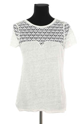 T-shirt Claudie Pierlot Blanc en Coton, taille S - Seconde Main
