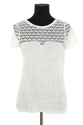 T-shirt Claudie Pierlot Blanc en Coton, taille S - Seconde Main