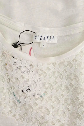 T-shirt Claudie Pierlot Blanc en Coton