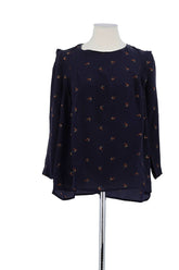 T-shirt Claudie Pierlot Marine en Soie, taille L - Seconde Main