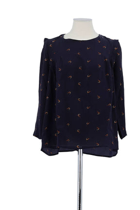 T-shirt Claudie Pierlot Marine en Soie, taille L - Seconde Main