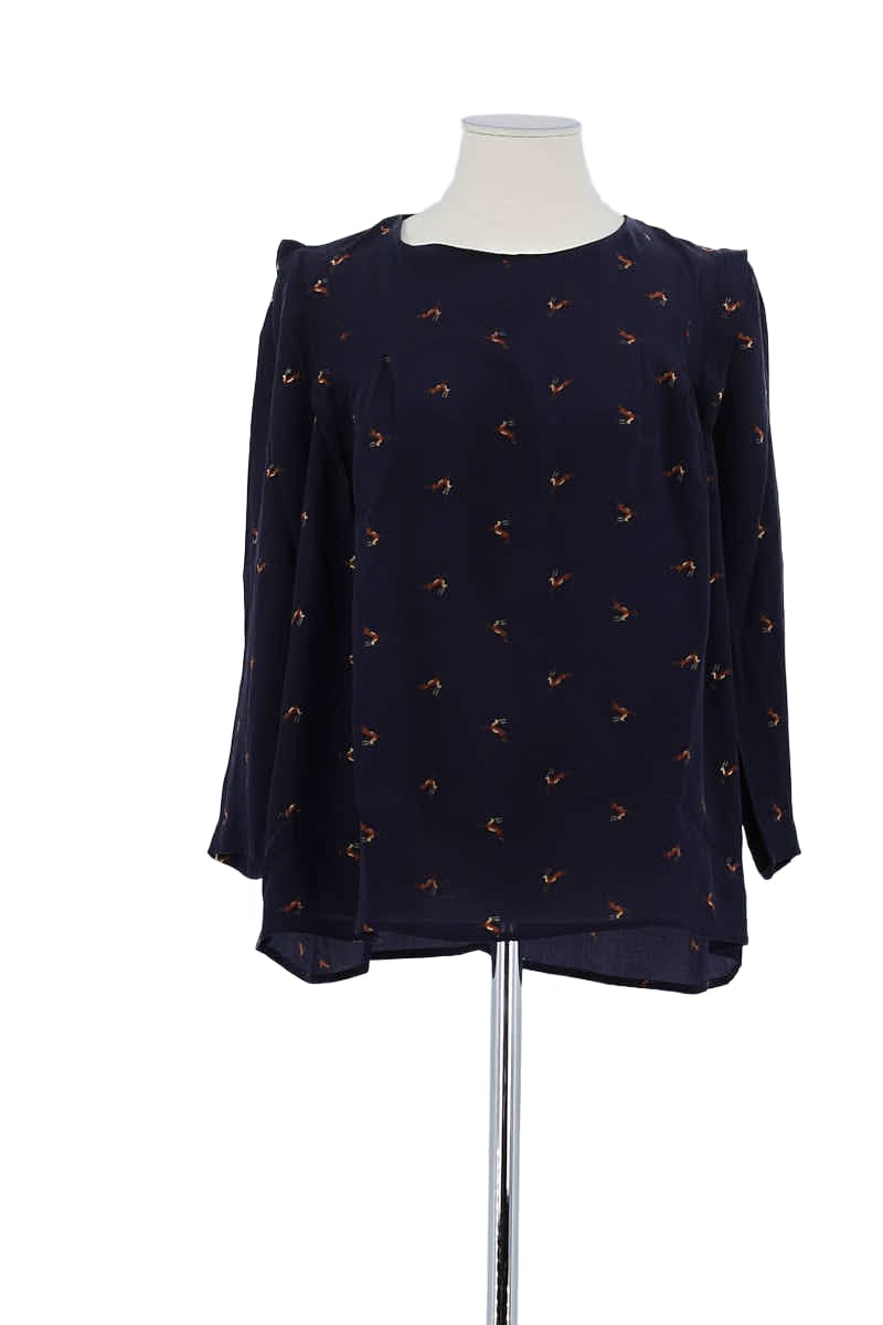 T-shirt Claudie Pierlot Marine en Soie, taille L - Seconde Main
