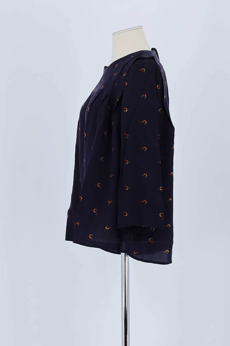 T-shirt Claudie Pierlot Marine en Soie