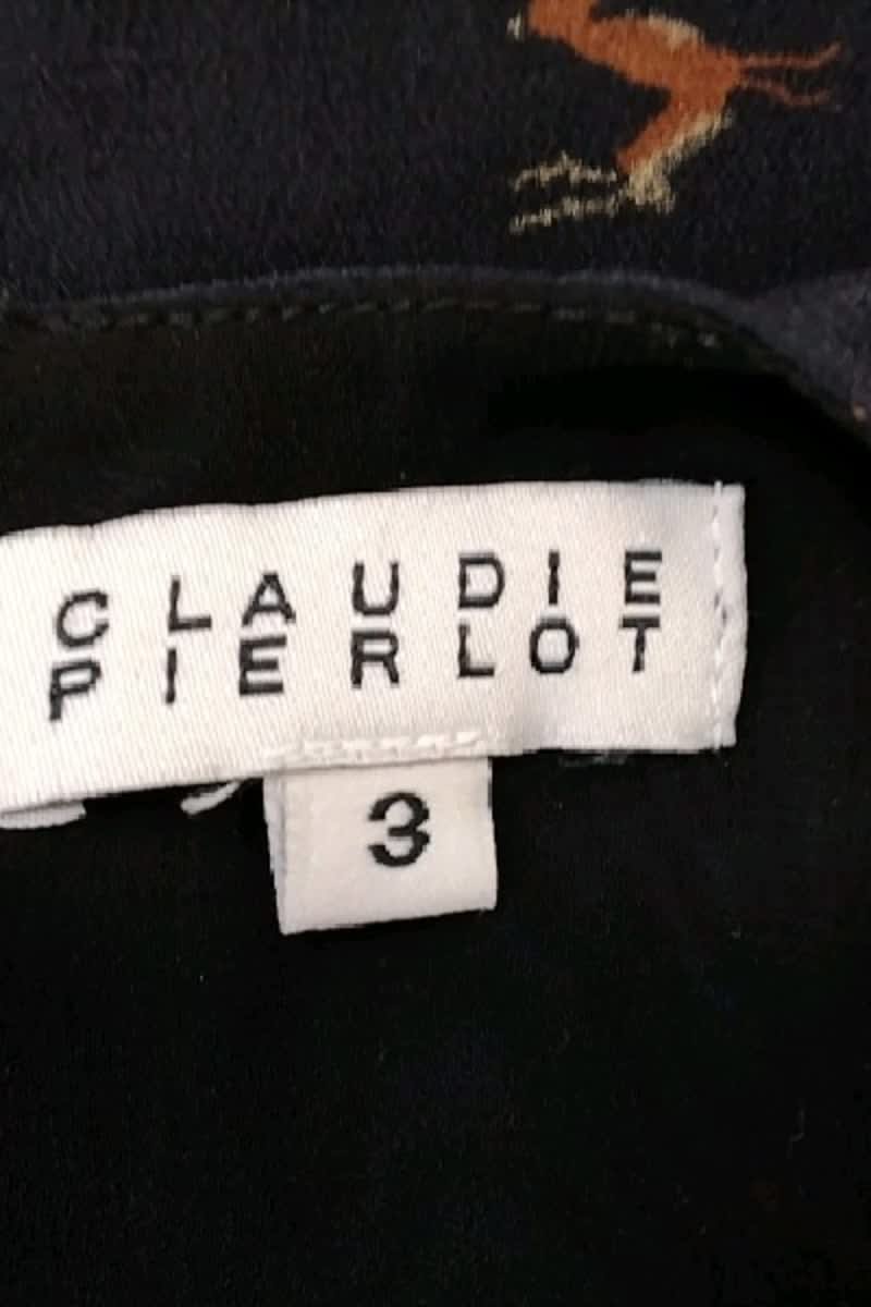 T-shirt Claudie Pierlot Marine en Soie