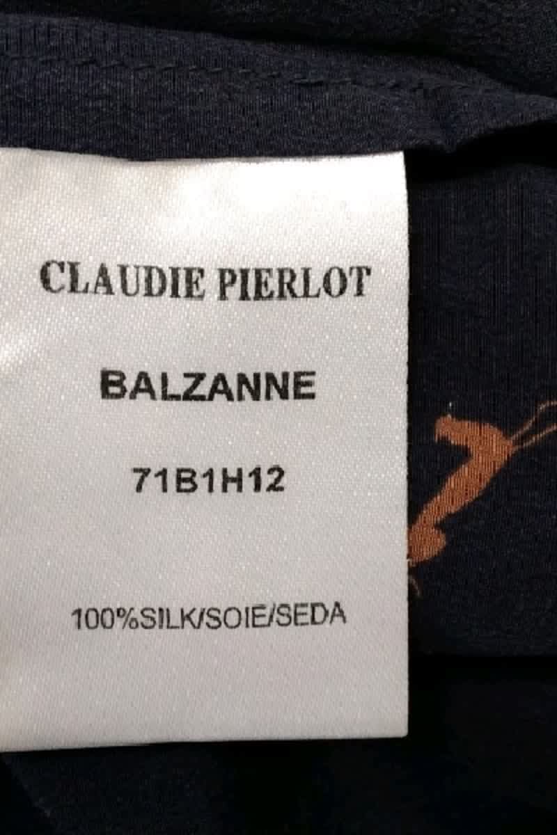 T-shirt Claudie Pierlot Marine en Soie