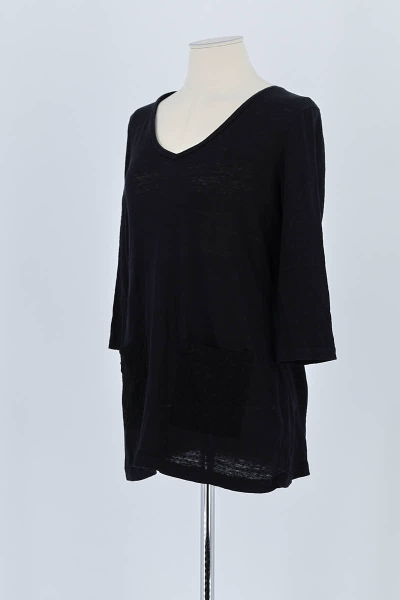 T-shirt Claudie Pierlot Noir en Lin