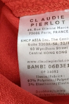 T-shirt Claudie Pierlot Rouge en Polyester