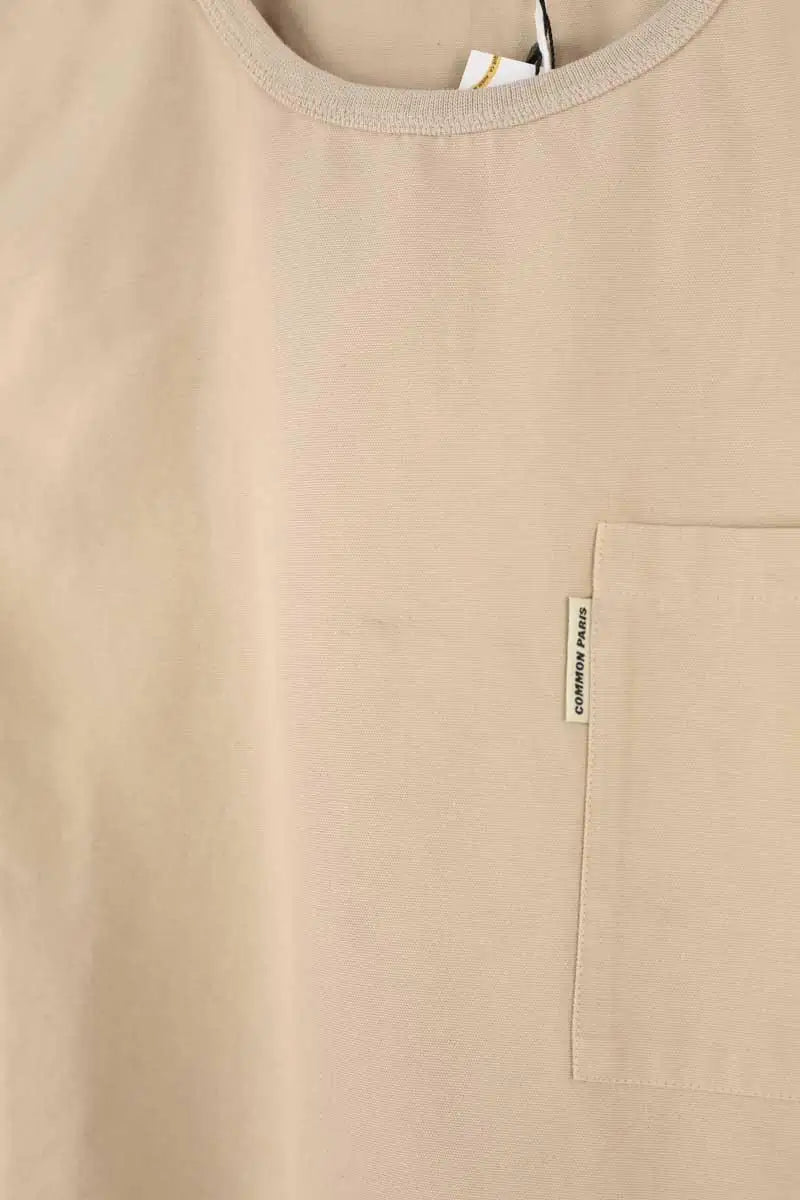T-shirt Common Paris Beige en Coton