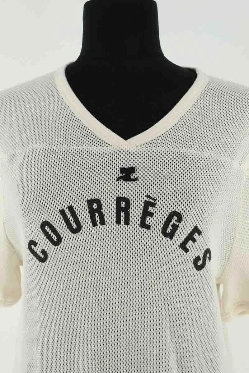 T-shirt Courrèges Beige en Coton