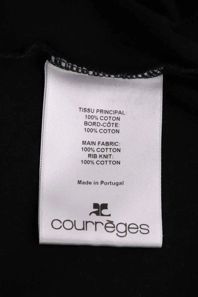 T-shirt Courrèges Noir en Coton