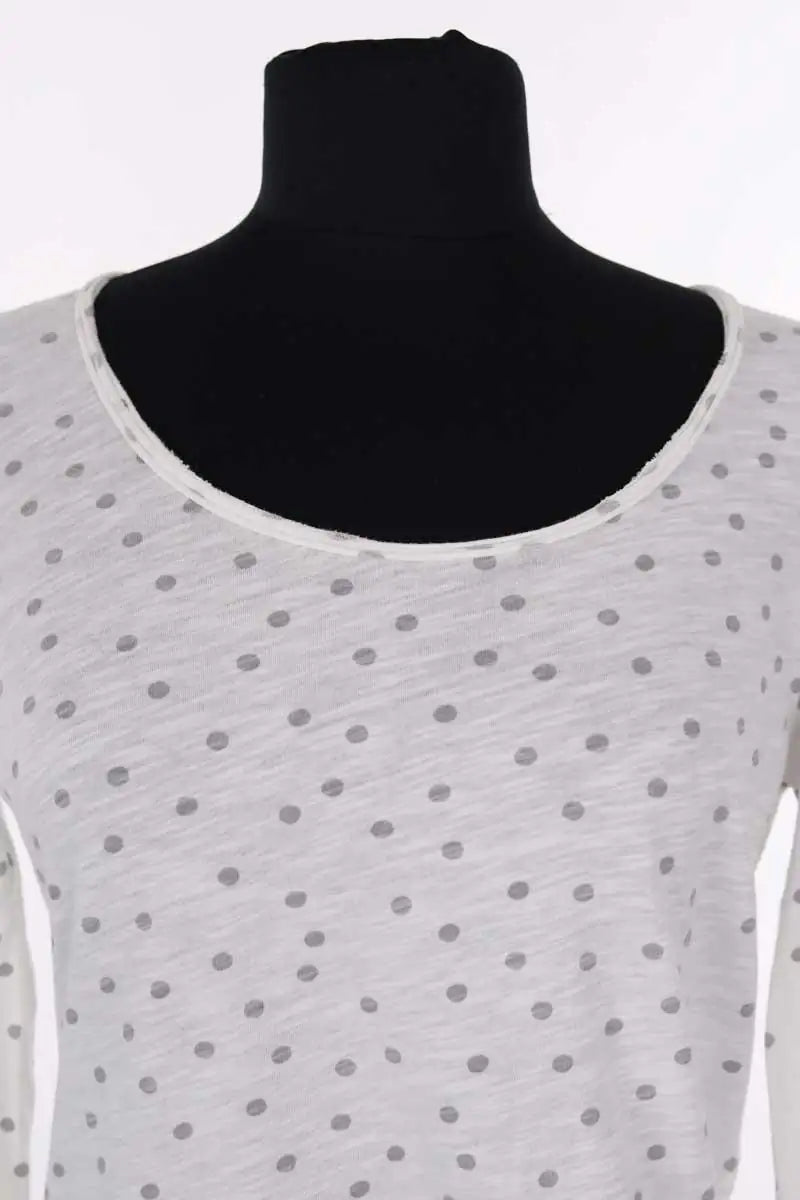 T-shirt Des Petits Hauts Blanc en Coton