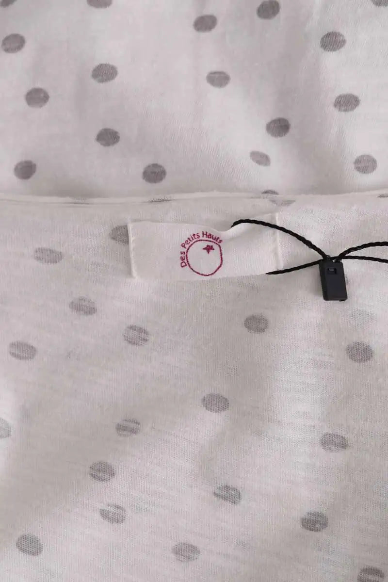 T-shirt Des Petits Hauts Blanc en Coton