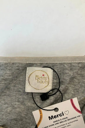 T-shirt Des Petits Hauts Gris en Coton